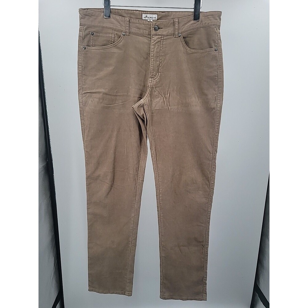 Peter Millar Corduroy Straight Leg Jeans Sz 35 Preppy Business Casual Academia
